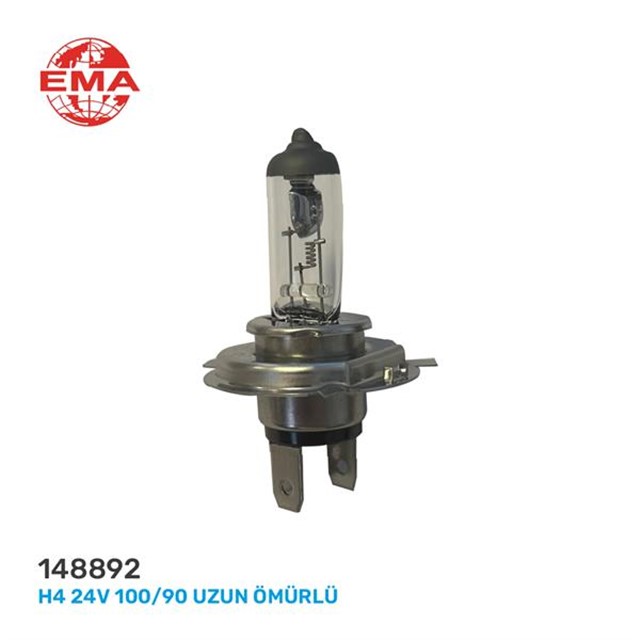 HALOGEN AMPUL UZUN OMURLU H4 24V 100/90W P43T