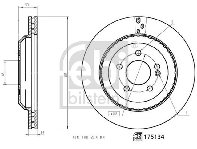 FREN DISKI ARKA MERCEDES S - CLASS W222 14