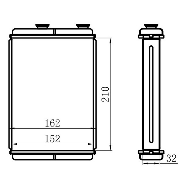 KALORIFER RADYATORU BRAZING DOBLO 01 PUNTO 01 IDEA 04 AC KLIMASIZ 210X156X32
