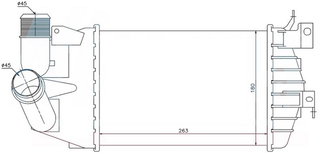TURBO RADYATORU INTERCOOLER ASTRA H - ZAFIRA AL/PL/BRZ 262X181.5X62 96587