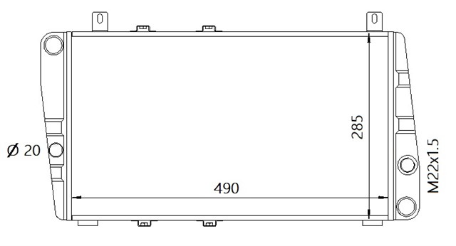 RADYATOR FELICIA - FAVORIT 1.3 KLIMASIZ MEK 489X285X34 ALUMINYUM