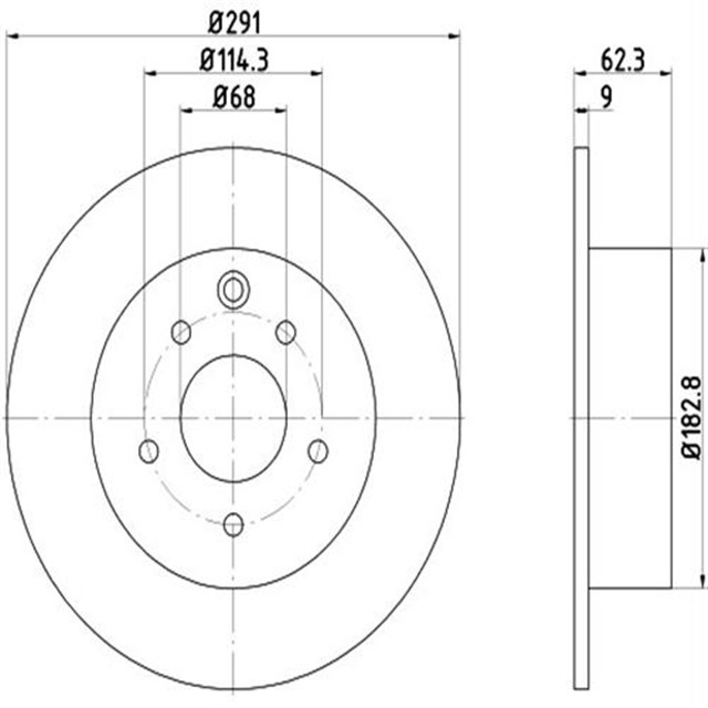 ARKA FREN AYNASI NISSAN QASHQAI 07 JUKE 10 1.6 - 2.01.5DCI - 2.0 DCI 291.5X9X5DL