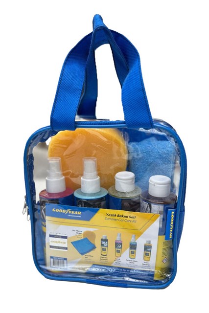 YAZLIK BAKIM SETI CILALI OTO SAMPUANI - LASTIK PARLATICI SPREY - YAZLIK CAM SUYU - TORPIDO CILASI - SUT - OTO YIKAMA SUNGERI - MICROFIBER BEZ