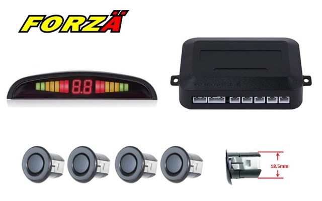 PARK SENSORU LEDLI SES IKAZLI SIYAH GOZ 18MM