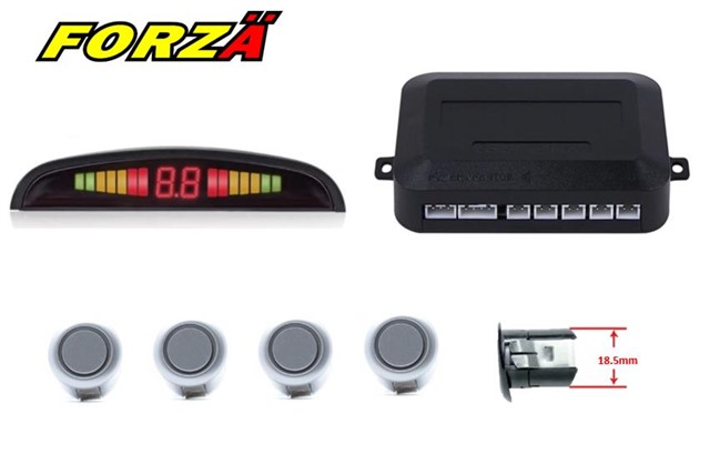 PARK SENSORU LEDLI SES IKAZLI GRI GOZ 18MM