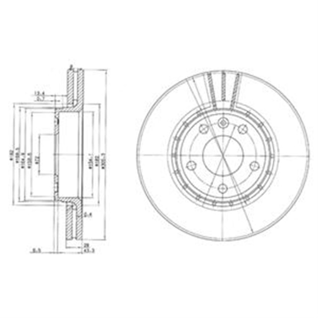 FREN DISKI CIFTLI PAKET . DELIKSIZ ON NISSAN - RENAULT - OPEL