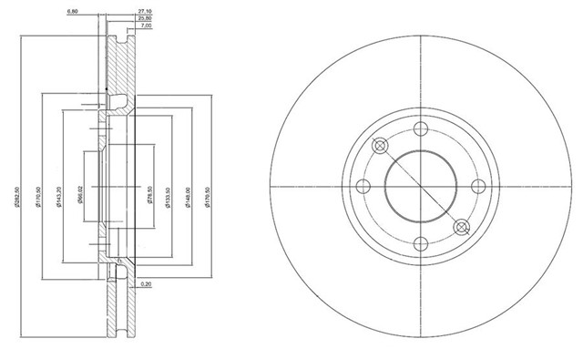 FREN DISKI CIFTLI PAKET . DELIKSIZ ON CITROEN - DS - PEUGEOT - OPEL