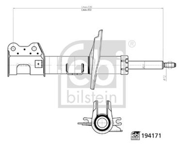 AMORTISOR ON AKS SOL CITROEN - FIAT - PEUGEOT