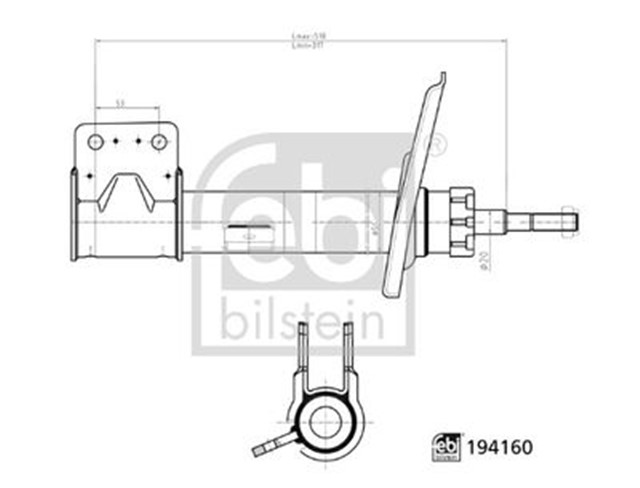 AMORTISOR ON AKS SAG CITROEN - PEUGEOT