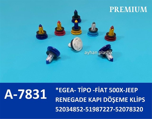 KAPI DOSEME KLIPS EGEA - TIPO - FIAT 500X - JEEP RENEGADE 21.5 X 19 CM POSET