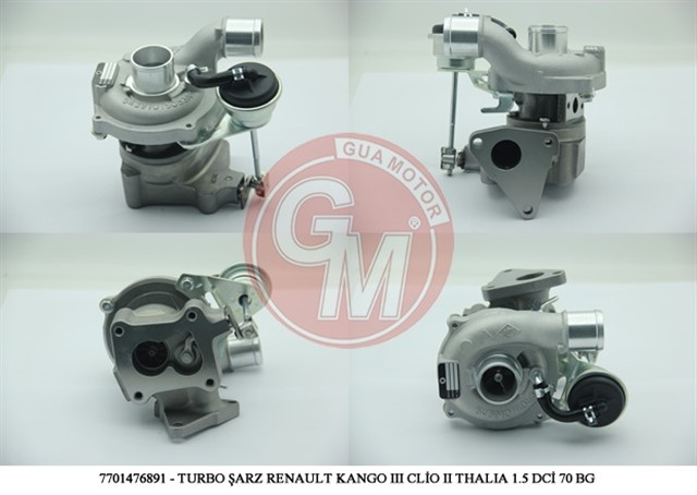 TURBO SARJ RENAULT CLIO II III KANGOO FLUENCE MEGANE II III SYMBOL II TWINGO1.5 DCI 65 - 75 - 80 BG