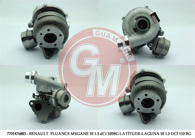 TURBO SARJ RENAULT CLIO III MEGANE II MEGANE III 1.5 DCI 105 BG LATITUDE - LAGUNA III 1.5 DCI 110 BG