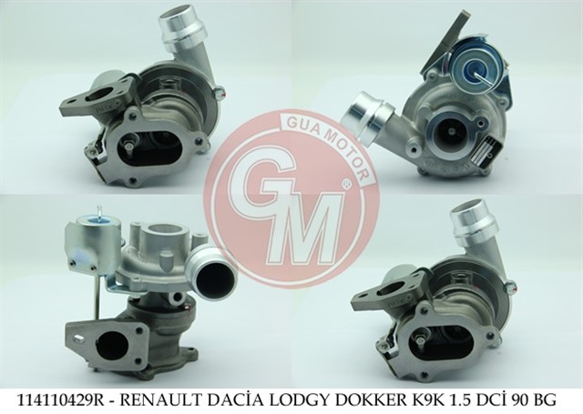 TURBO SARJ RENAULT DACIA LOGAN MCW LODGY DOKKER SANDERO DUSTER 4X4 K9K 1.5 DCI 65 - 75BG