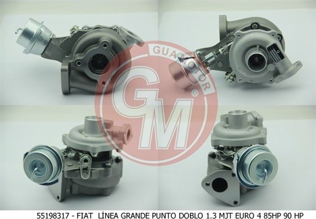 TURBO SARJ FIAT DOBLO LINEA GRANDE PUNTO EVO 1.3 MJT OPEL CORSA EURO 4 85HP 90 HP