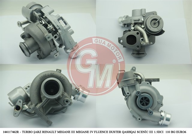 TURBO SARJ RENAULT MEGANE III MEGANE IV FLUENCE DACIA DUSTER QASHQAI SCENIC III 1.5DCI 110 BG EURO 6 2013