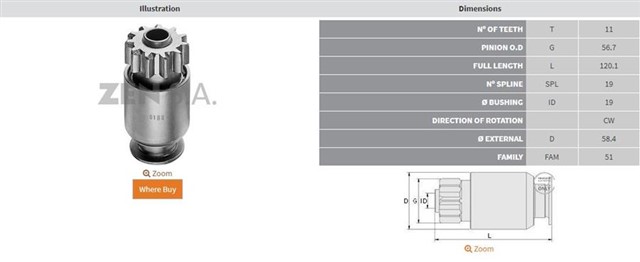 11 DIS 40MT - 42MT PRESTOLITE - CLARK - CASE - CUMMINS MARINE