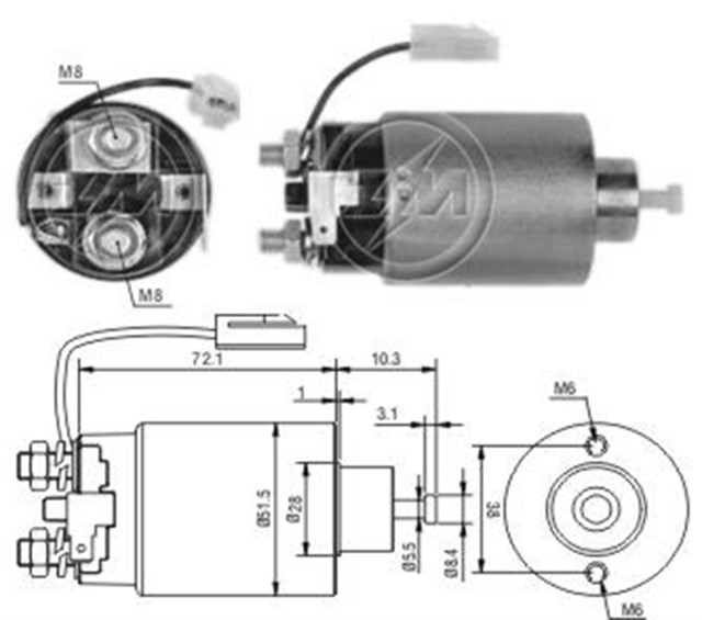 12V HYUNDAI ELANTRA - H100 - SONATA - STAREX - MITSUBISHI COLT - ECLIPSE - GALANT - LANCER - PAJERO - SPACE - STARION