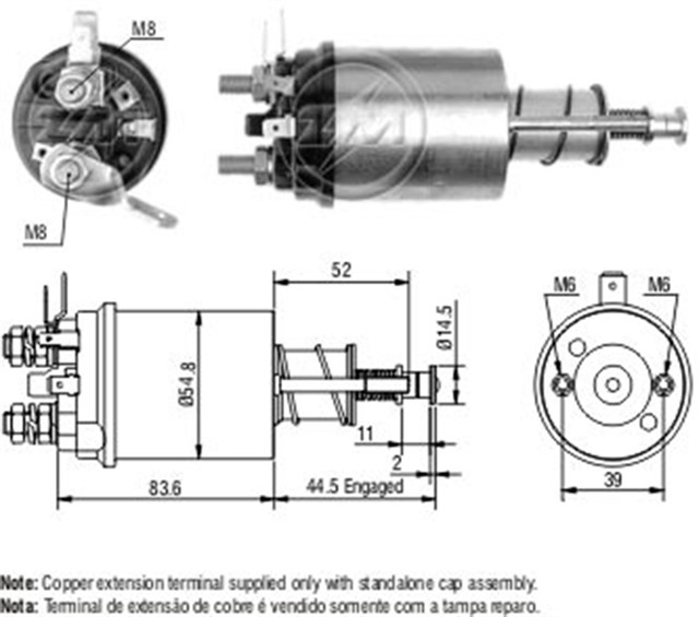12V MASSEY FERGUSON SAPLAMALI CBS - L804 - OYP - 10145 - SS - 708