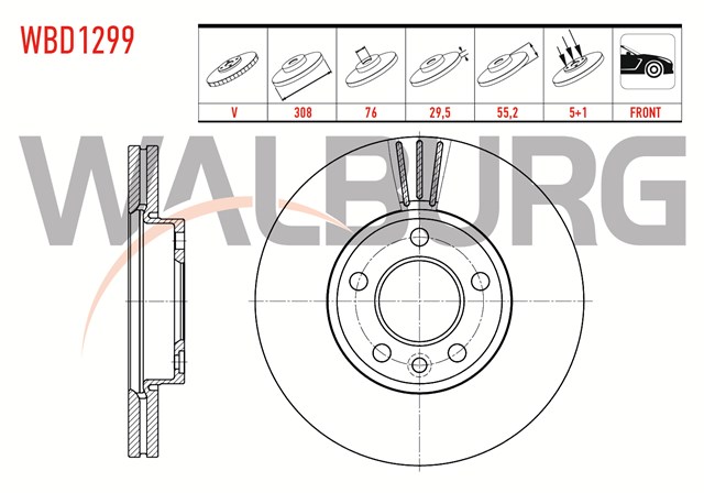 FREN DISKI ON [ADET] T5 - T6 04 - 
