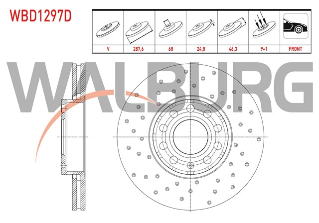 FREN DISKI ON [ADET] [PERFORMANS DELIKLI] PASSAT - A4 - A6 97 - 04