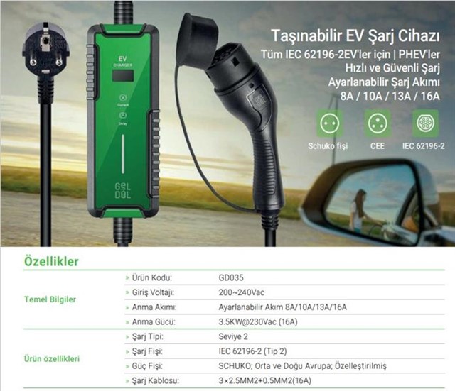 3.5 KW TASINABILIR SARJ CIHAZI