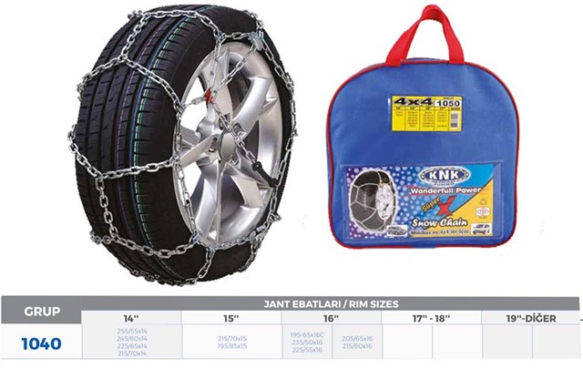 PATINAJ ZINCIRI 4X4 JEEP - MINIBUS VE HAFIF TIC.ARAC 14 - 15 - 16 ZINCIR EBATLARI ICIN RESIME BAKINIZ