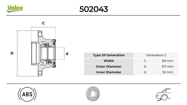 PORYA ARKA BILYALI [32MM] CADDY - GOLF5 - GOLF6 - GOLF7 - JETTA - A3 - LEON 04 - 