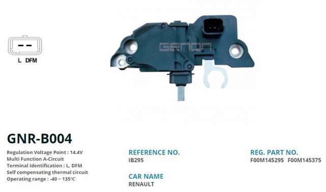12V RENAULT CLIO - MEGANE - MASTER - DACIA LOGAN BENZINLI 150 AMP L. DFM