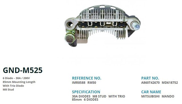 MITSUBISHI L300 YENI MODEL - GALANT - MAZDA 626 85MM 6 DIOT M8