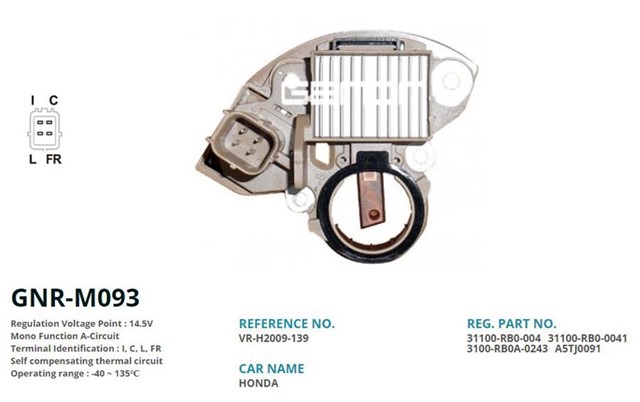 12V SUZUKI GRAND VITARA V6 2.0 - 2.7 - MAZDA CX5 - CX9 2.0 - 2.7 A5TJ0091 I C L FR