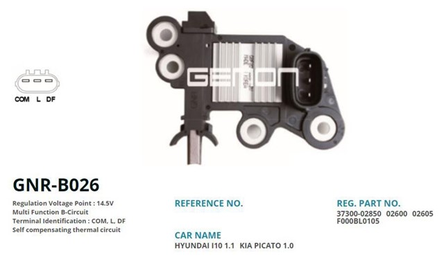 12V HYUNDAI I10 1.1 - KIA PICATO 1.0 COM. L. DF