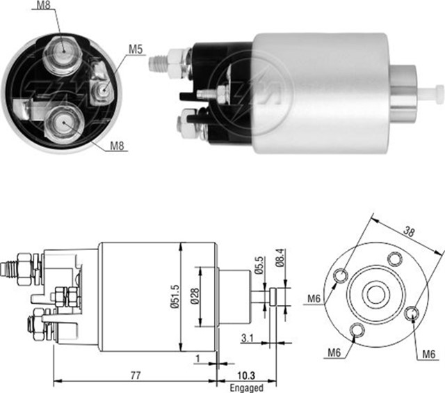 12V DACIA LOGAN - NISSAN ALMERA - MICRA - RENAULT CLIO - KANGOO 1.5 DCI SMI - 6993