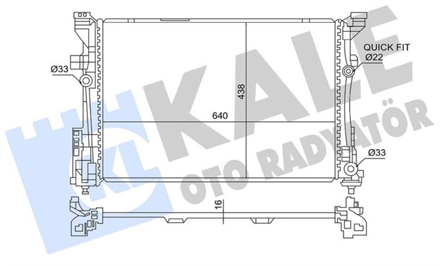 SU RADYATORU MERCEDES BENZ A - CLASS W176 12 18 B - CLASS W246 11 18 CLA C117 13 19 GLA X156 13 - INFINITI Q30 1.5D 1.6 2.0T 2.2D 15 MT BRAZING 640X438X16