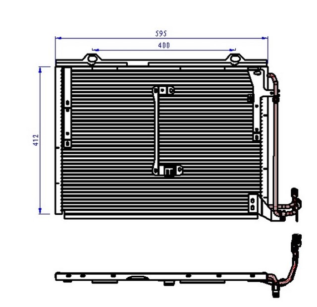KLIMA KONDENSERI MERCEDES BENZ W202 93 W208 97 595X411X16 OTO. - MEK.