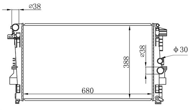 RADYATOR BRAZING MB VIANO W639 03 MEK 680X388X26