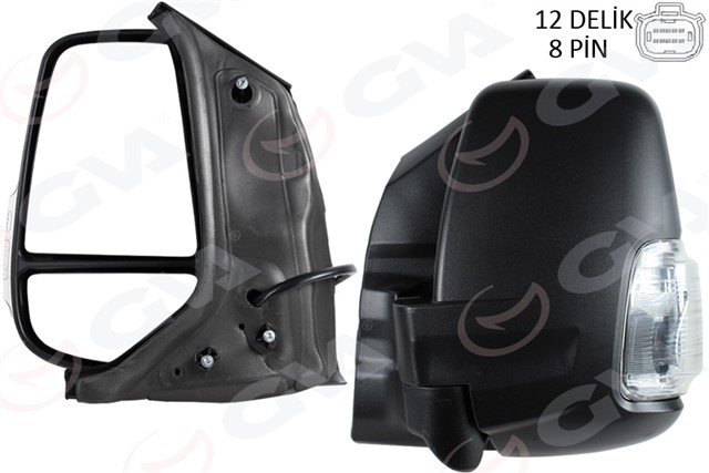 DIS DIKIZ AYNASI OTOMATIK KATLANAN ELEKTIRIKLI BEYAZ SINYALLI REZISTANSLI AYNA SOL DIS FORD TRANSIT 2019 PIKAP CIFT KABIN