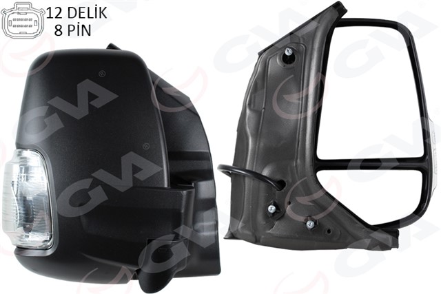 DIS DIKIZ AYNASI OTOMATIK KATLANAN ELEKTIRIKLI BEYAZ SINYALLI REZISTANSLII AYNA SAG FORD TRANSIT 2019 PIKAP CIFT KABIN