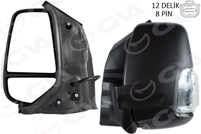 DIS DIKIZ AYNASI ELEKTIRIKLI BEYAZ SINYALLI REZISTANSLI AYNA SOL FORD TRANSIT 2019