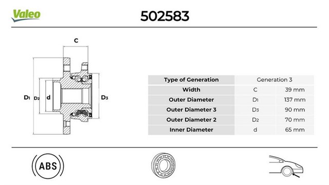 ON TEKERLEK PORYASI SET OPEL ASTRA 1.3 2005 - 04 - 2011 - 12