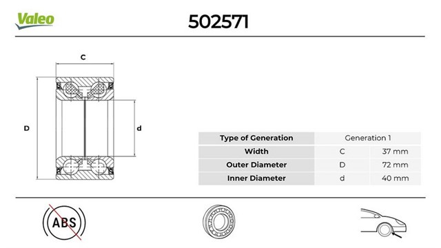 ON/ARKA TEKERLEK RULMANI SET VW POLO CLASSIC 1.6 1997 - 09 - 2001 - 09