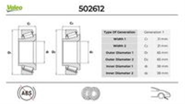 ON TEKERLEK RULMANI SET HYUNDAI ACCENT 1.3 1994 - 09 - 2000 - 01