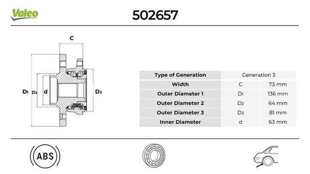 ARKA TEKERLEK PORYASI SET FORD FOCUS 2.5 2009.01 2011.07