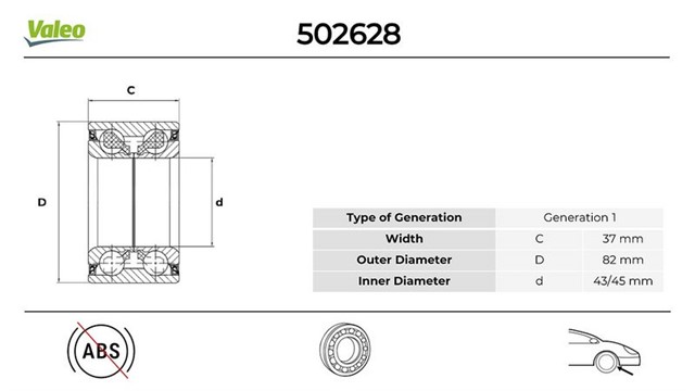ON TEKERLEK RULMANI SET VW PASSAT 1.9 2000 - 10 - 2005 - 05