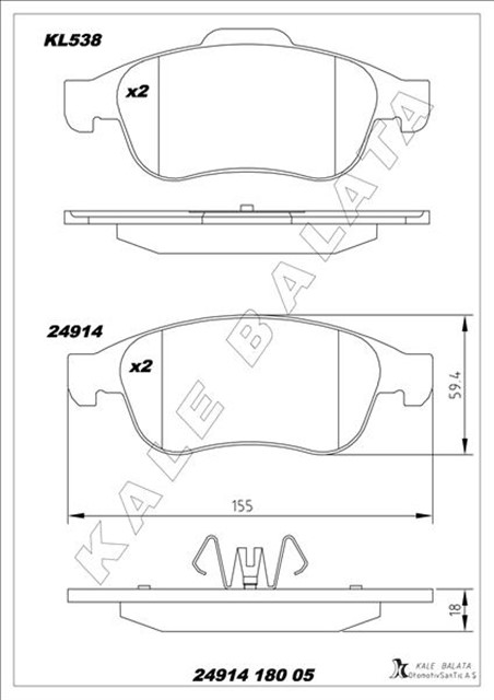 ON FREN BALATASI MEGANE III 09 SCENIC III 09 FLUENCE 10 DUSTER 10 LODGY 12 CAPTUR I 13 1.5 DCI 1.6 16V