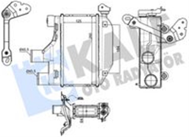 TURBO RADYATORU INTERCOOLER TOYOTA COROLLA 1.4L 1NDTV NDE120 04 - 06 125X260X64