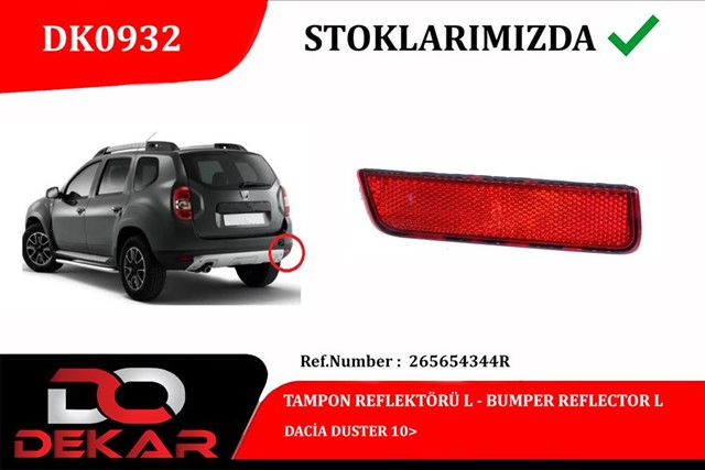 TAMPON REFLEKTORU L DACIA DUSTER 10
