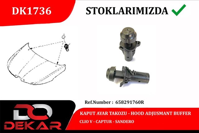 KAPUT AYAR TAKOZU CLIO V - CAPTUR - SANDERO