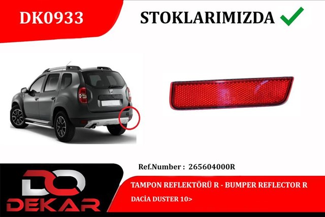 TAMPON REFLEKTORU R DACIA DUSTER 10