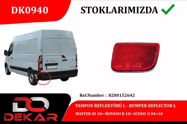 TAMPON REFLEKTORU L MASTER III 10 MOVANO B 10 SCENIC II 04 10