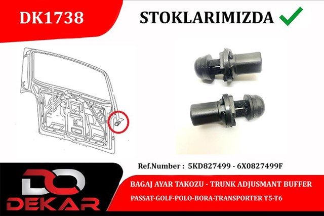 BAGAJ AYAR TAKOZ PASSAT - GOLF - POLO - BORA - TRANSPORTER T5 - T6